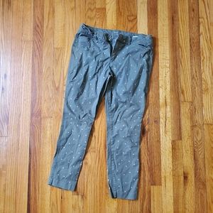 Old Navy Pixie Chino Pants - Pink and Green Polka Dots - 10